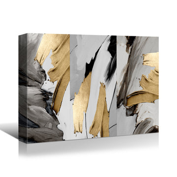 Gold Silver Abstract Painting